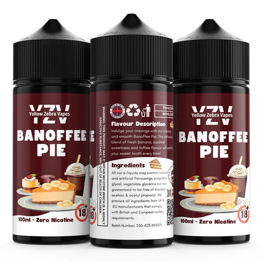 100ml Banoffee Pie Flavoured e-liquid