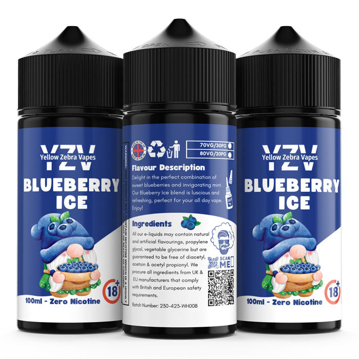 100ml Blueberry Ice Flavoured e-liquid
