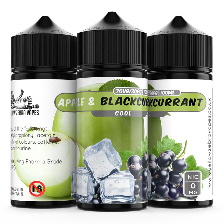 100ml Cool Apple & Blackcurrant Flavoured e-liquid