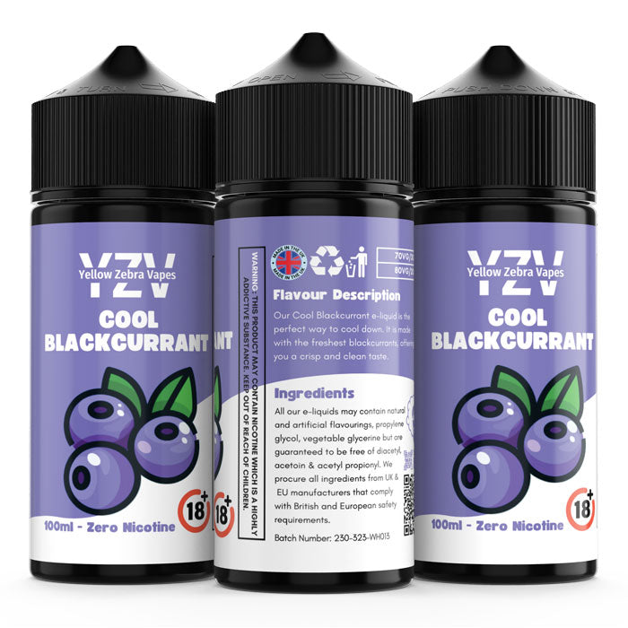 100ml Cool Blackcurrant Flavoured e-liquid