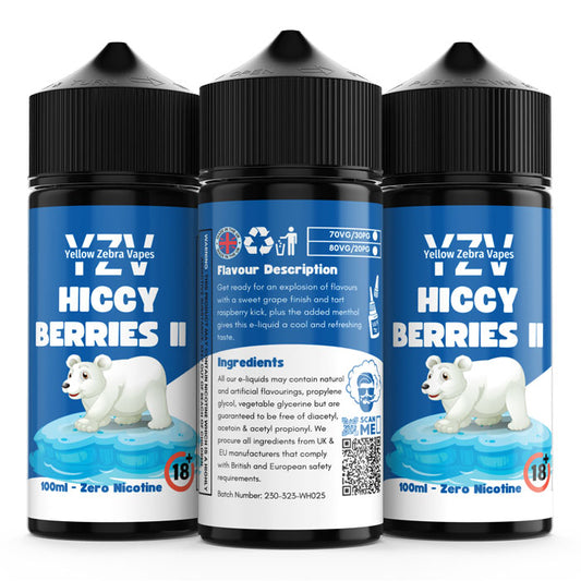 100ml Hiccy Berries II Flavoured e-liquid