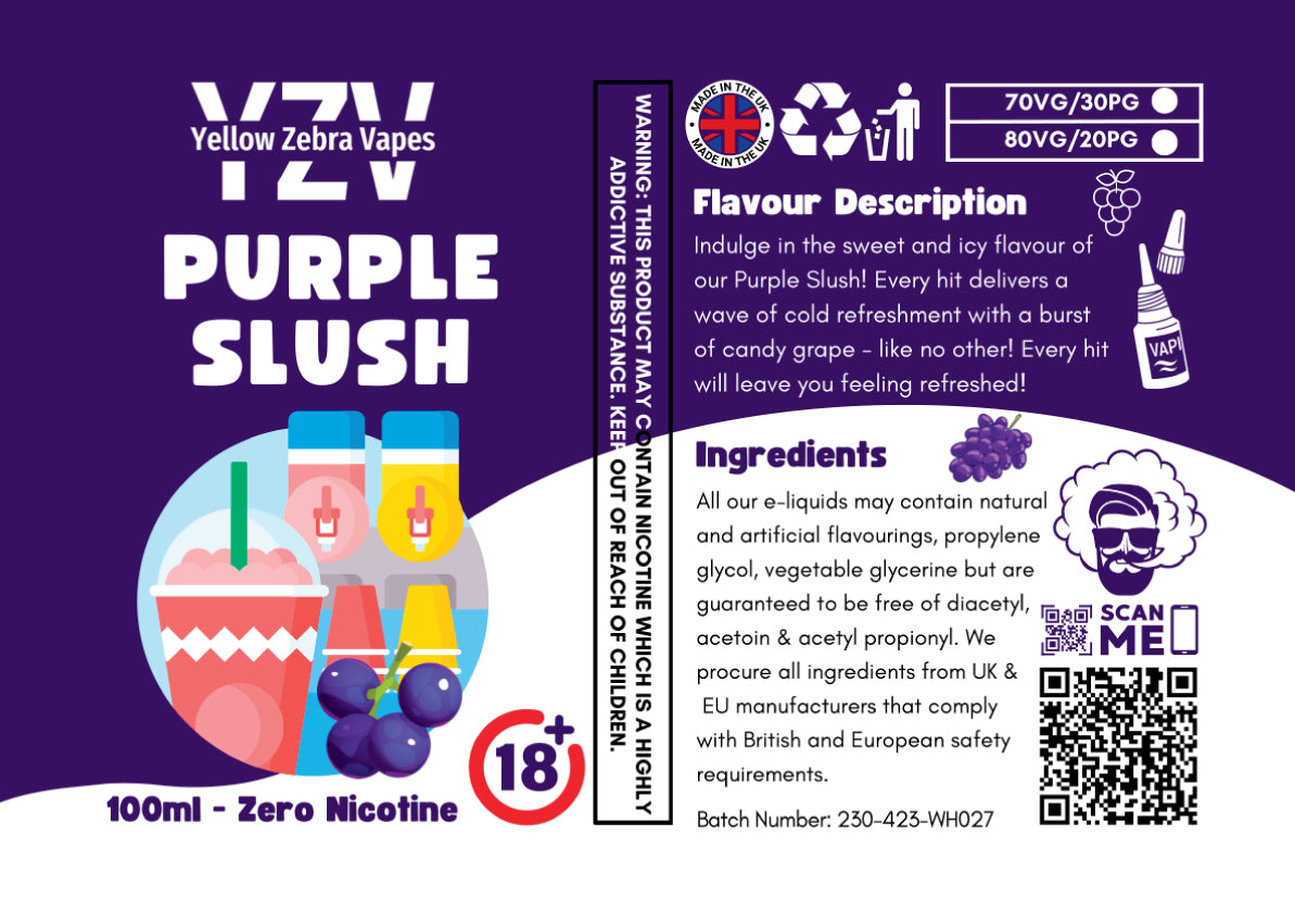 100ml Purple Slush Flavoured e-liquid