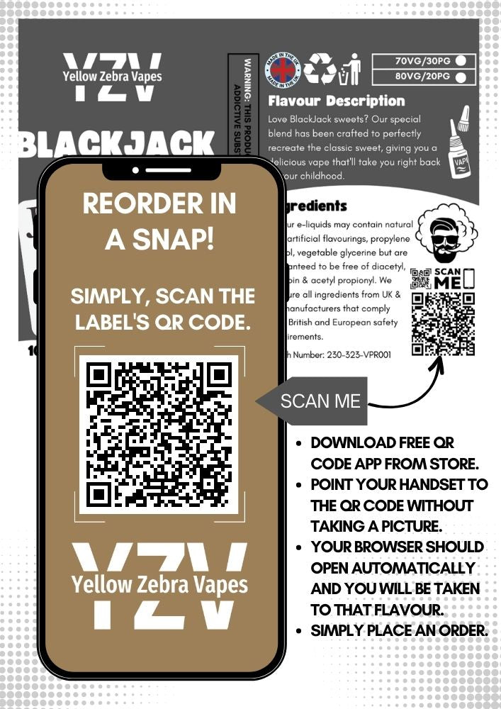 100ml Black Jack Flavoured e-liquid