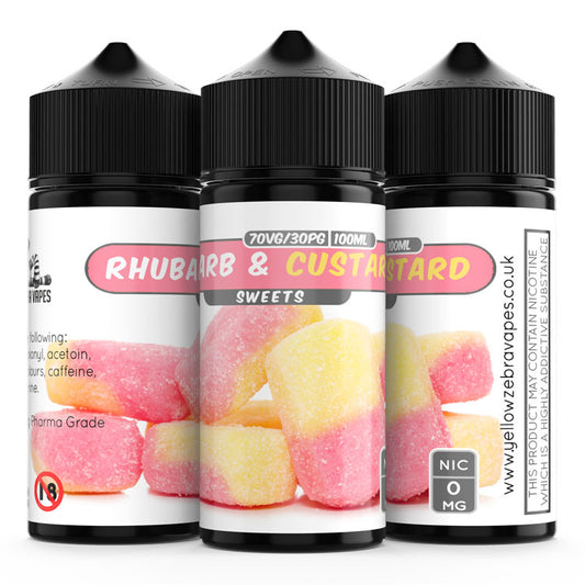 100ml Rhubarb & Custard Flavoured e-liquid