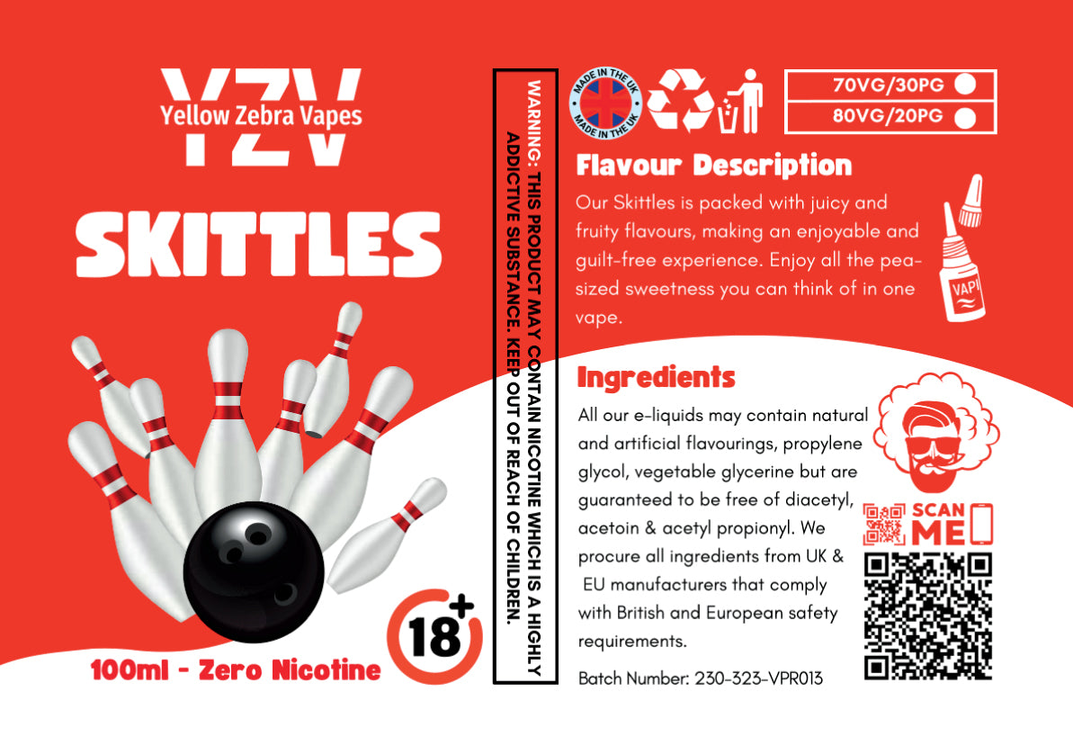 100ml Skittles Flavoured e-liquid