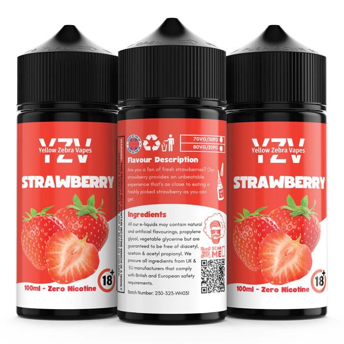 100ml Strawberry Flavoured e-liquid
